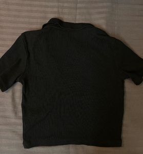 ZARA Collared Crop Top