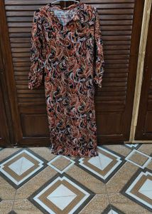 Flowy Floral Print Midi Dress