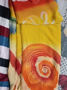 Vibrant Printed Saree