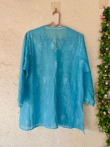Beautiful Blue Chikankari Kurta