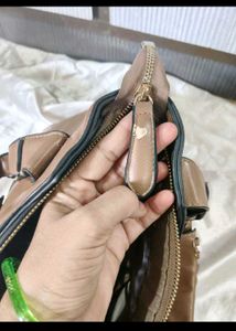 Stylish Studded Tan Handbag