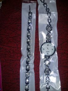 Silver Colour Beautiful Girls Watch