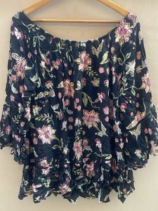 Floral Off-Shoulder Peasant Top