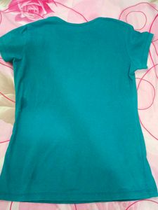 Teal Graphic Print T-Shirt