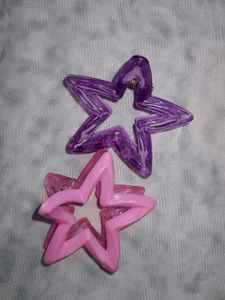Cute Star Hair Claw Clips Set of 2 | Pink & Purple
