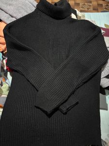Zara Black Turtleneck Knit Sweater