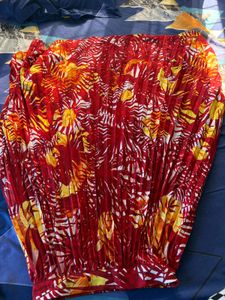 Floral Print Crop Top with skirts