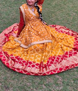 Beautiful Yellow &amp; Red Lehenga Choli