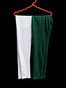 Comfortable White & Green Salwars