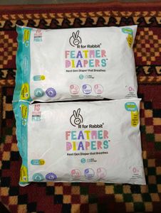 R for Rabbit Feather Diapers - Size S