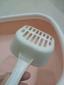 Pink Cat Litter Box with Scoop