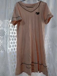 Cute Pink Nightdress with Heart Print