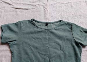 Cute Baby Blue Crop Top