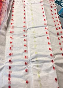 Dhakai jamdani Semi Hard Saree