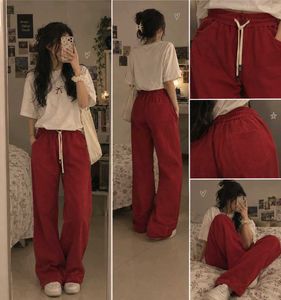 Comfortable Red Wide Leg Pants