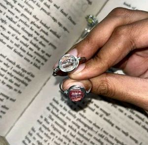 Customizable Wire-Wrapped Pink Gemstone Ring
