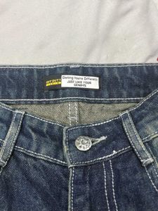 off Duty Washed Blue Wide Leg Jeans