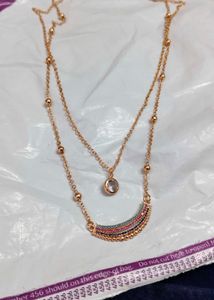 Layered Rainbow Charm Necklace