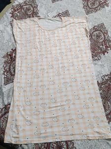 Cute Cat Print Nightgown