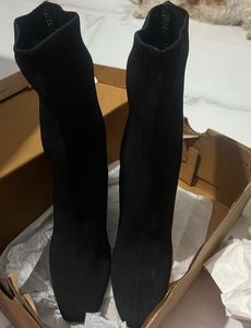 Stylish Black Sock Boots
