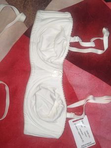 Comfortable White Bra Set