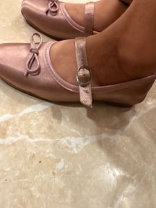 Elegant Rose Gold Ballet Flats