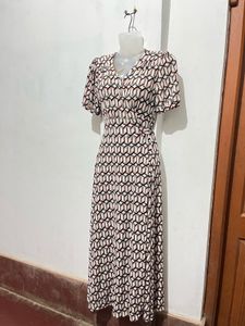 Stylish Geometric Print Midi Dress