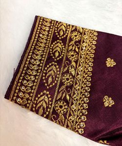 Elegant Purple Embroidered Blouse
