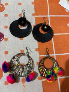 Boho Hoop Earrings with Tassels
