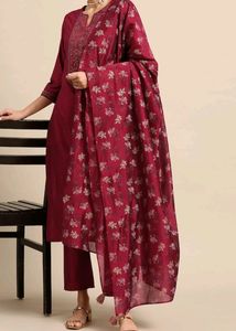 Mahroon Kurta Set