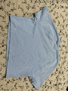 h&amp;m baby blue crop top
