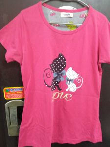 Cute Pink Cat T-Shirt