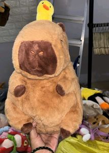 Cute Capybara Plush with Duck Accessory