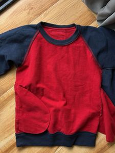 Raglan Red &amp; Navy Pullover Sweatshirt