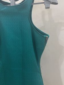 Teal Textured Bodycon Dress