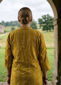 Vibrant Yellow Kurta with Pink Salwar