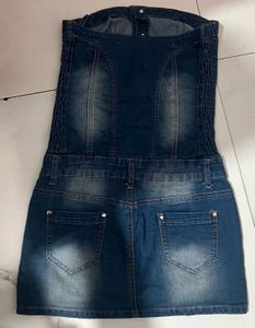 Denim Strapless Dress