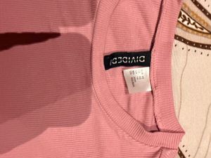 Pink Lace Trimmed T-Shirt H&amp;M