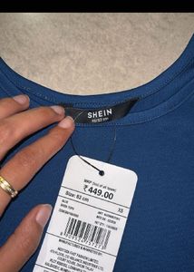 SHEIN Sleek Teal Sleeveless Top