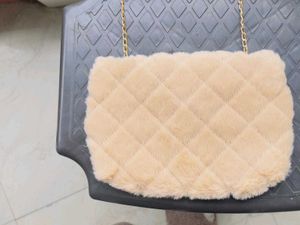 Fuzzy Peach Crossbody Bag