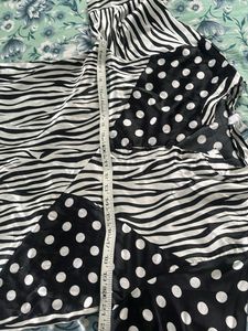 Monochrome Zebra &amp; Polka Dot Tunic