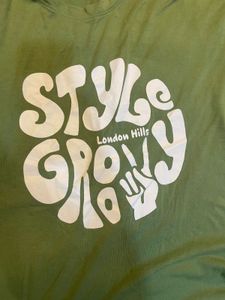 Branded oversized Olive Green "Style Groovy" T-Shi