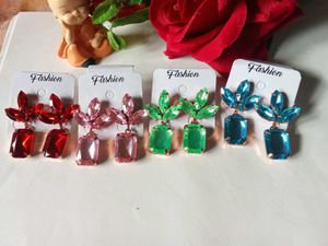 Sparkling Gemstone Drop Earrings