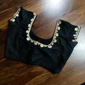 BLACK WORK BLOUSE