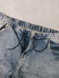 men's Light Wash Denim Joggers