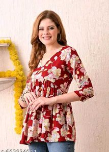Floral Print Peplum Top