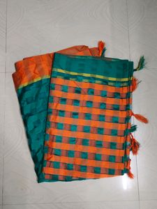 (New) Saree With Unstitched Blouse Piece