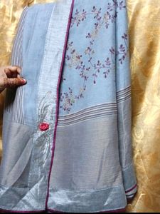 Combo Beautifull Siroski Diamond Work Saree And Patch Work Zari Saree