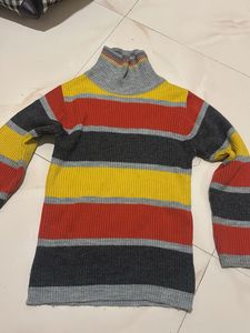 Striped Turtleneck Sweater