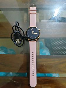 Stylish Smart Watch with Pink Strap